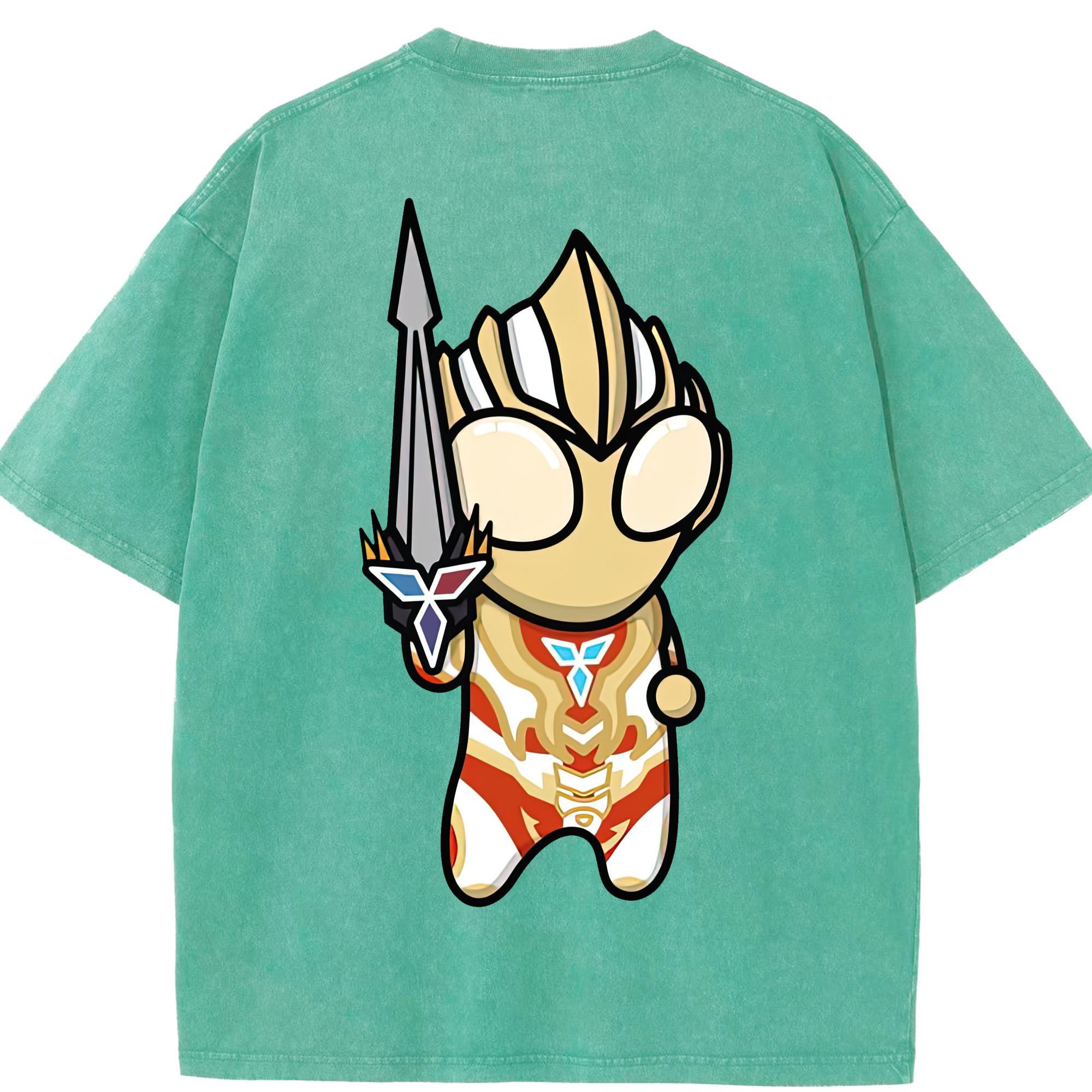 （画像用） ウルトラマン Ultraman 綿100% ヴィンテージ風 半袖Tシャツ（背面プリント）